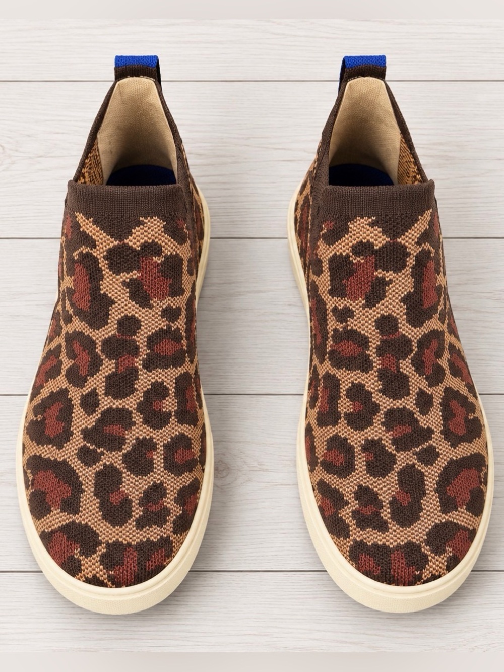 Rothy’s The Slip On Sneaker Women’s 9 Leopard Cheetah Print Knit Shoes
